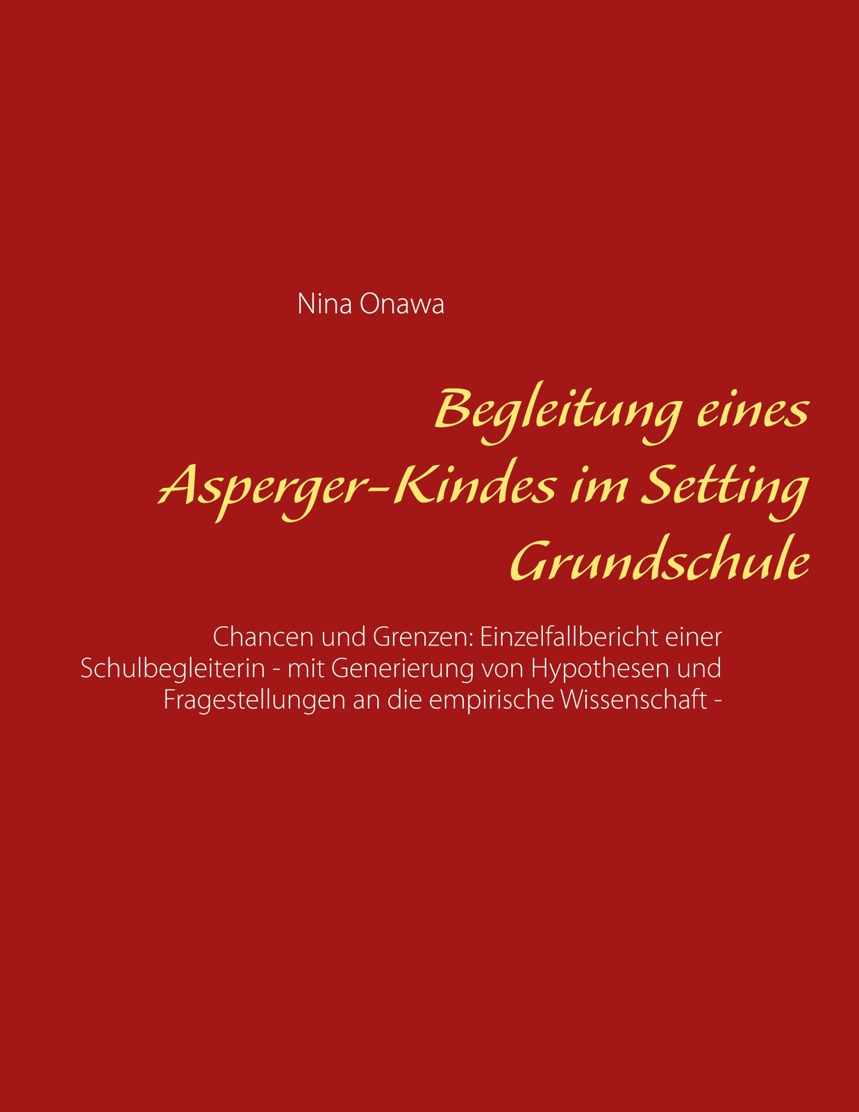 Thumbnail - Begleitung Eines Asperger-kindes Setting Grundschule (buch)