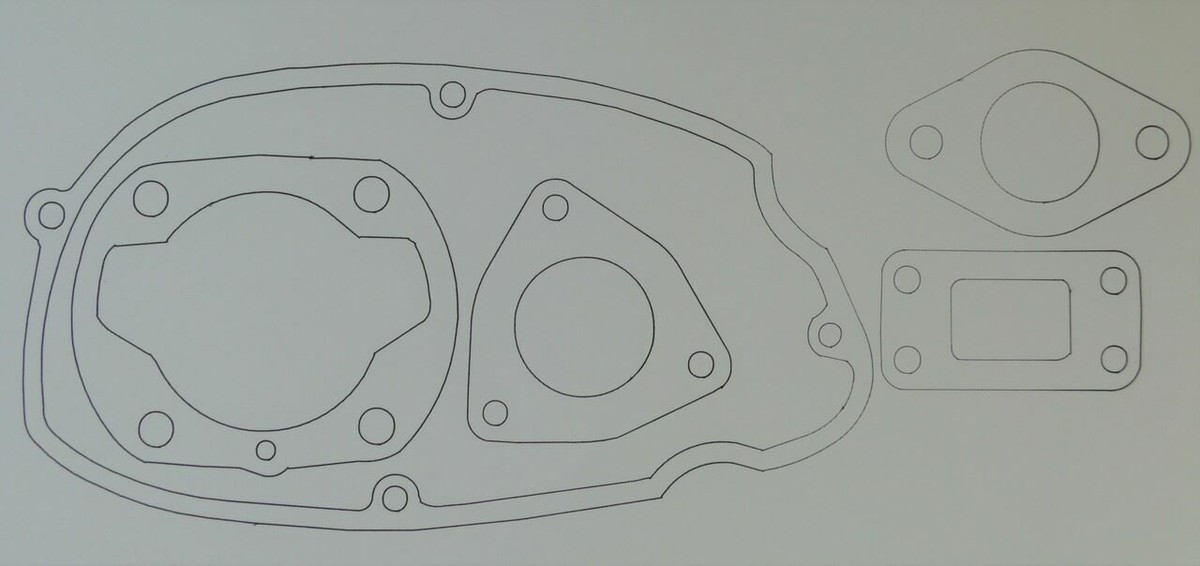 OD NGATおまとめ6点 1972-1973 HODAKA COMBAT WOMBAT LOWER GASKET SET WITH BASE GASKET