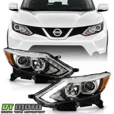 For 2017-2019 Nissan Rogue Sport Halogen LED DRL Projector Headlights Headlamps