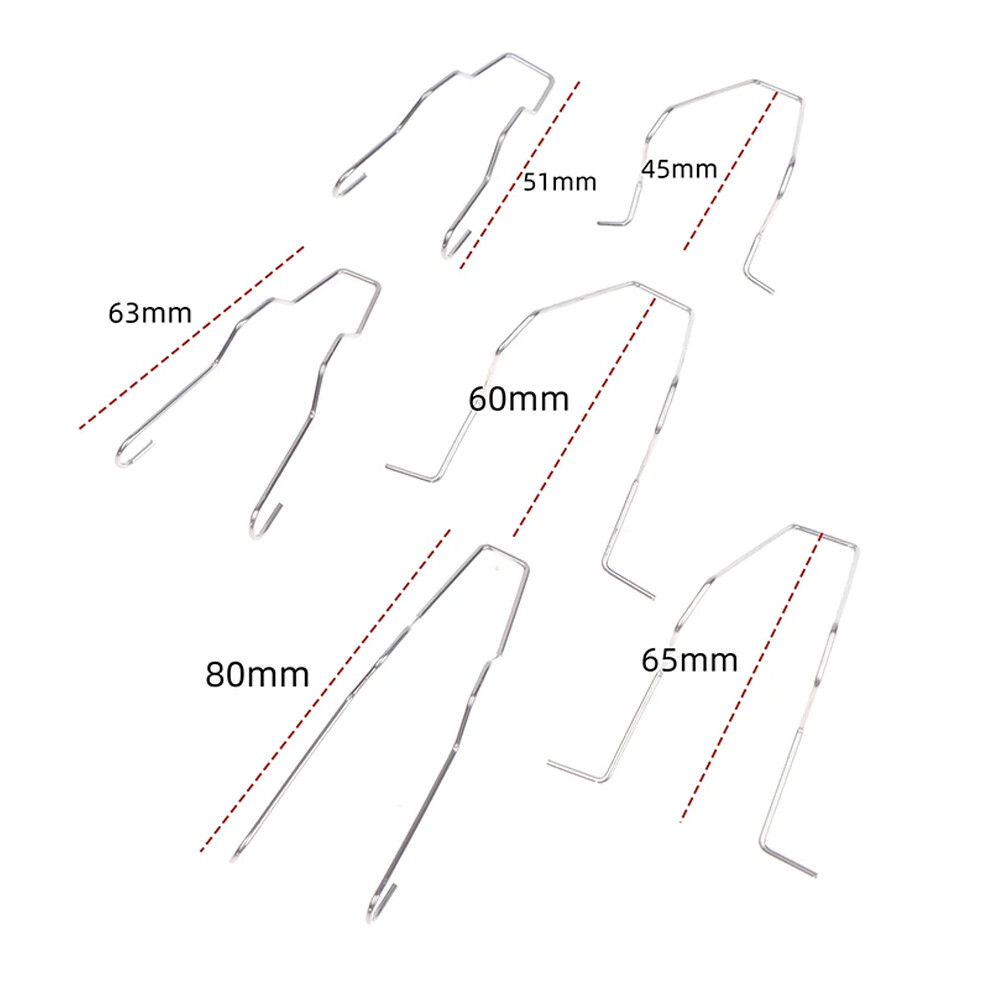 6pcs Metal Headlight Bulb Spring Clips Car Headlamp Light Bulb Retainer Set