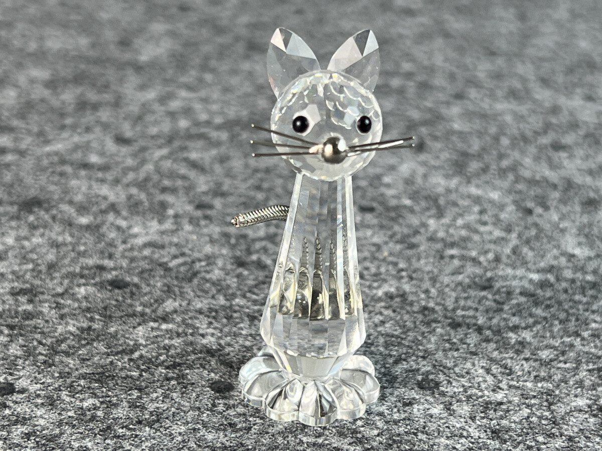 Swarovski スワロフスキー 猫の置物 クリスタル キャット 猫 置物