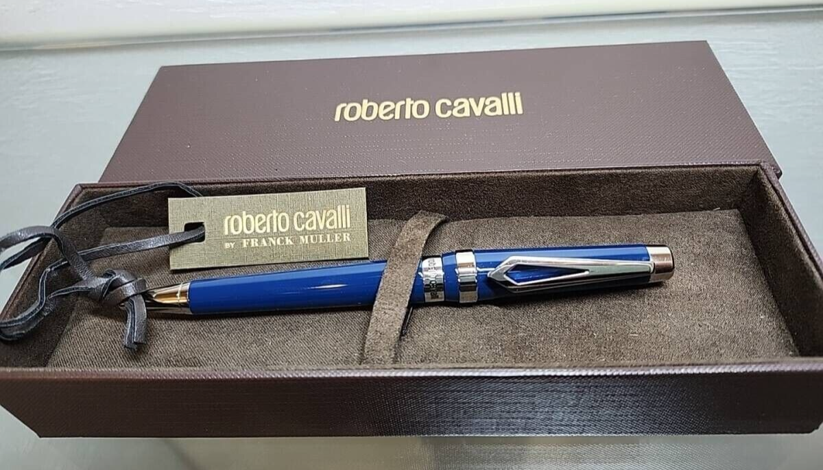 MINT] FRANCK MULLER robertocavalli Navy/Silver Twisted