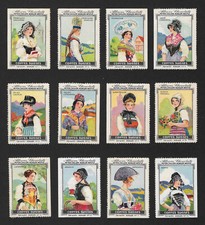 POSTER STAMPS SWISS FEMALE CAPS HAIRDRESS COIFFES SUISSES FOLKLORE KOHLER