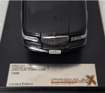 1/43 GIM製 1997 Lincoln TownCar Limousine WOW Lincoln Town Car 4-Door 1996 Black 1:43 Premium-X PRD101 IXO