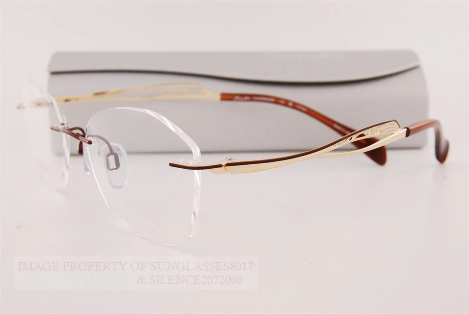 Nuevas monturas de gafas CHARMANT Titanium Line Art XL 2176 BR marrón para mujer 51 mm Foto 4 de 4