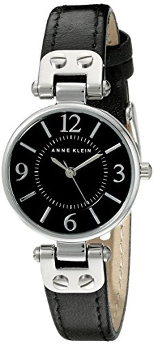 Anne klein watch top black leather strap