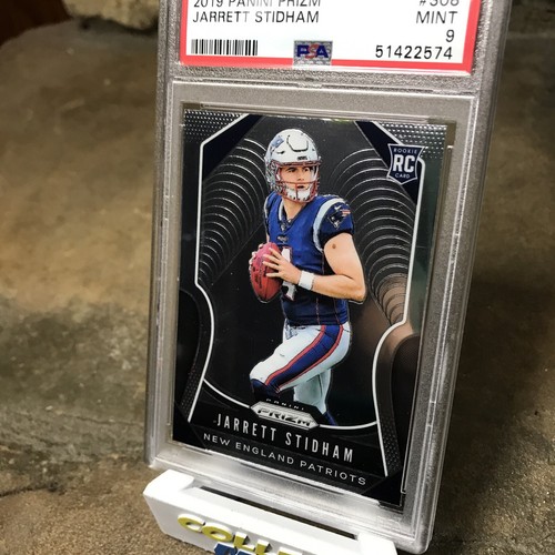 Jarrett Stidham 2019 Panini Prizm #308 PSA 9 RC Patriots - Imagen 2 de 3