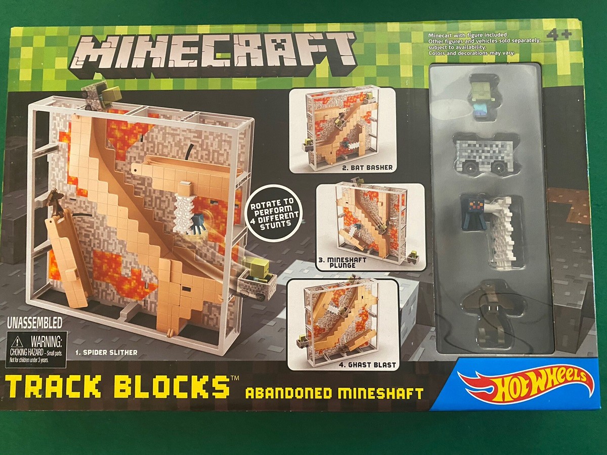 Hot Wheels Minecraft Track Blocks Abandoned Mineshaft Playset Toy