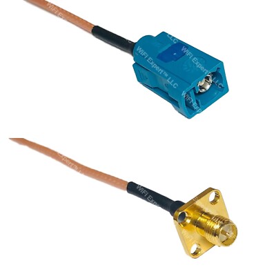 RG316 Fakra Z Female to RP-SMA Female Flange RF Cable Rapid-SHIP LOT