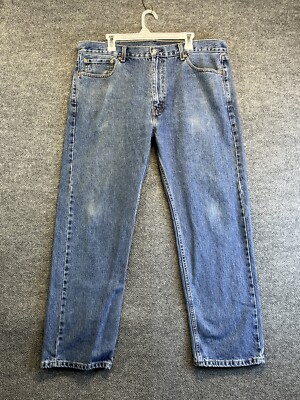 Levis 505 Jeans Men 40x30 Straight Regular Fit Medium Wash Denim Pants