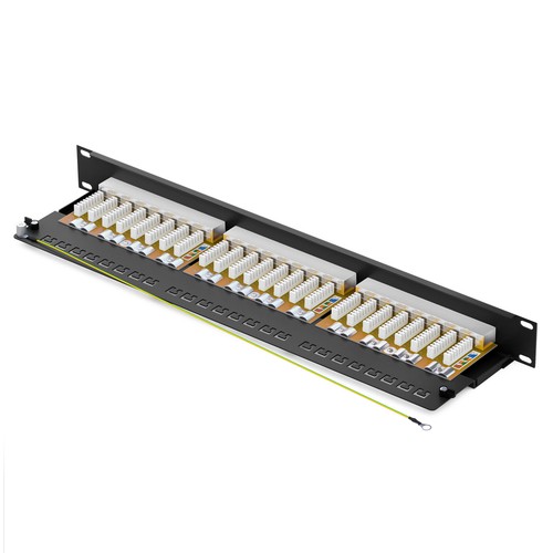 19" panneau de raccordement pour armoire réseau / armoire de réglage 16 24 ports RJ45 Cat 6 6a LAN - Photo 29/71
