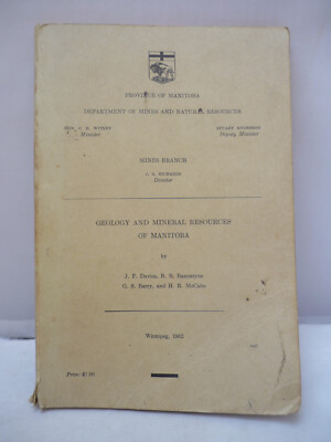 Geologie und Bodenschätze von Manitoba - Minenabteilung - 1962