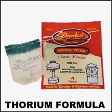 PEERLESS MANTLES PART #2C-HG - OLD ORIGINAL FORMULA REPLACES COLEMAN #21 MANTLES