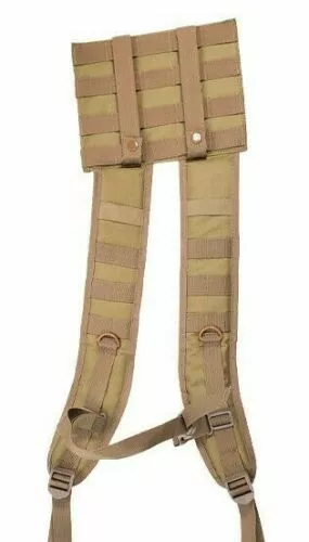 VISM MOLLE Backpack Straps Tactical Scabbard Shoulder Straps Hunt Shoot TAN