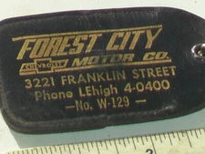 Forest City Chevrolet Motor Co. Lehigh valley, Pa. parking coin purse key chain