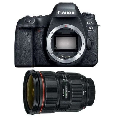 Canon EOS 6D Mark II Kamera Body mit Canon EF 24-70mm f/4L IS II USM Objektiv Neu