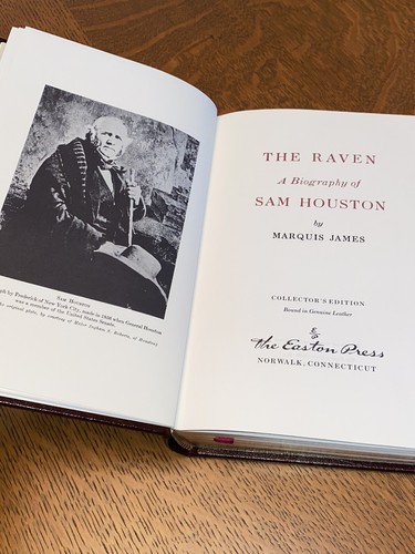 Easton Press The Raven A Biography of Sam Houston By Marquis James - Foto 7 di 8