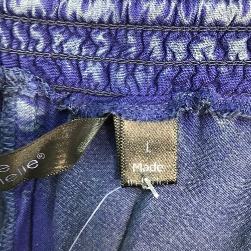 Pantaloncini Mlle Gabrielle tinti a mano blu indaco donna grandi leggeri rayon - Foto 10 di 16