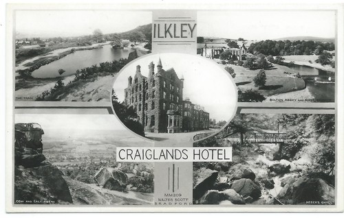 YORKSHIRE - CRAIGLANDS HOTEL, ILKLEY Walter Scott R.P. Multi-View Postcard