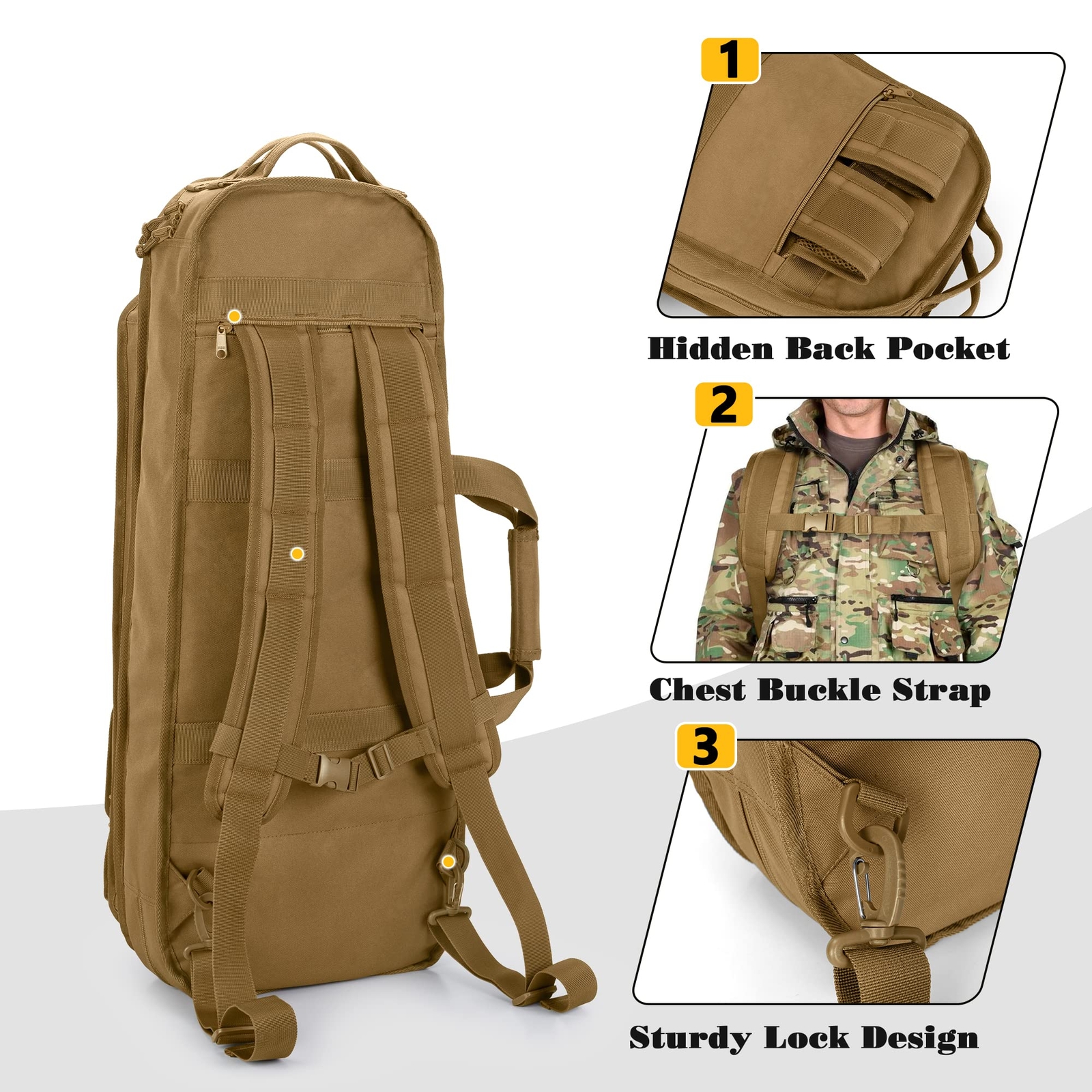 Tactical Rifle Bag Backpack Fits 28” Rifles, Soft Rifle Case with 3 Magazine eBay