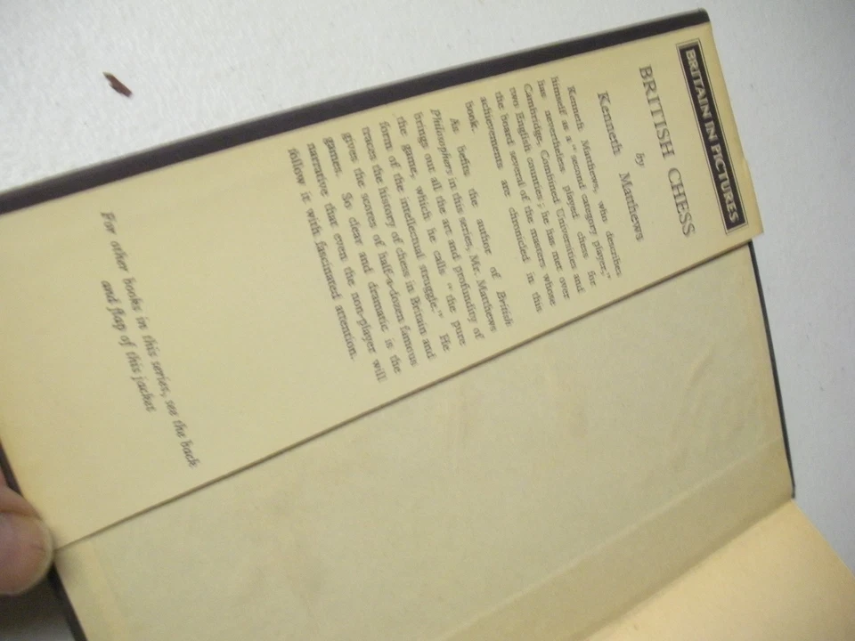 British Chess HC/DJ by Kenneth Mathews 1948 First Edition Illustated - Image 3 of 4