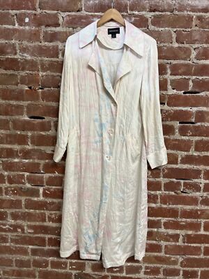 Something Navy Tie Dye Rayon Button Dress XS
