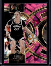 2024-25 Select WNBA Premier Level Pink Cracked Ice Kate Martin Rookie Las Vegas