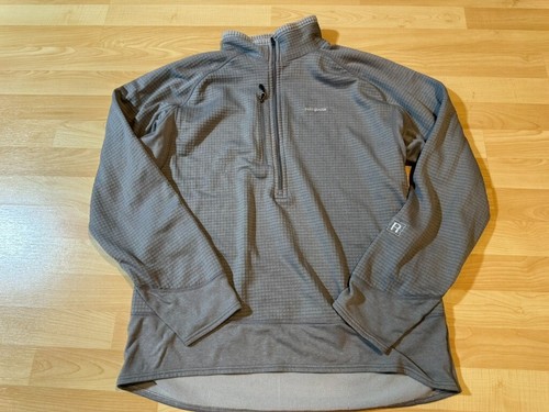 Patagonia R1 PolarTec 1/4 Zip Pullover Sweater Waffle Knit Gray Mens XL - 第 1/7 張圖片