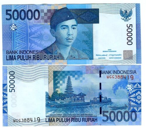 INDONESIAN INDONESIA 50000 50,000 RUPIAH 2005/2008 UNC P 145d - Picture 1 of 1