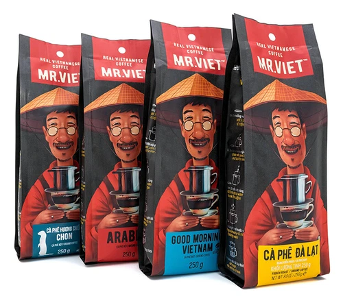 MR. VIET Coffee Vietnamese Ground Coffee Arabica Robusta Flavors 250g VietsWay