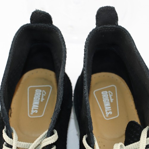 Clarks Originals Womens Boot Size 7 Black Suede Perforated Desert Chukka Lace Up - Picture 11 of 14