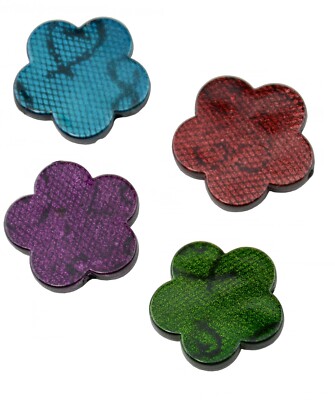 20 x Bemalte Acryl Blumen Perlen 30 mm Schmuckherstellung Auffädeln Basteln Handarbeit