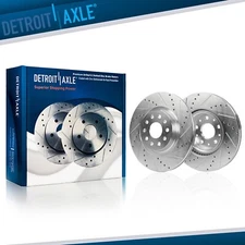 13.58'' Front Drilled Slotted Brake Rotors for Chevy Camaro Cadillac CT5 CT6 CTS