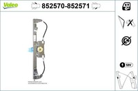 Fensterheber Valeo 852570 FüR Fiat Panda VAN 312 PXN1A 312CXH1A 312DXH1A 4X4 LPG