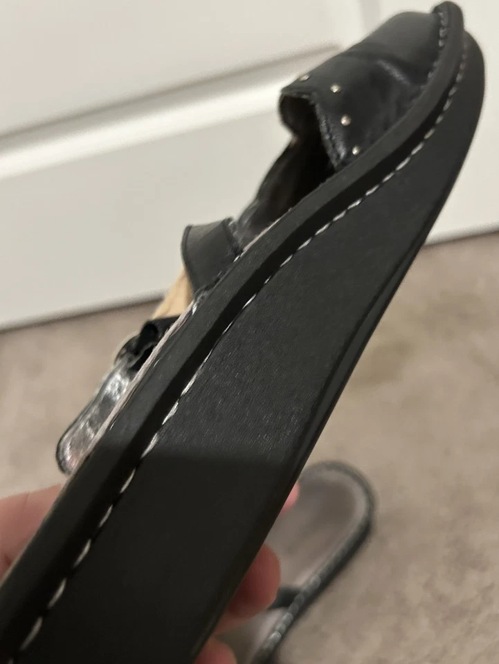 Alegria Deslizable Cuero Negro con Correa Mujer Talla: 8.5 Buen Estado Usado Foto 4 de 4