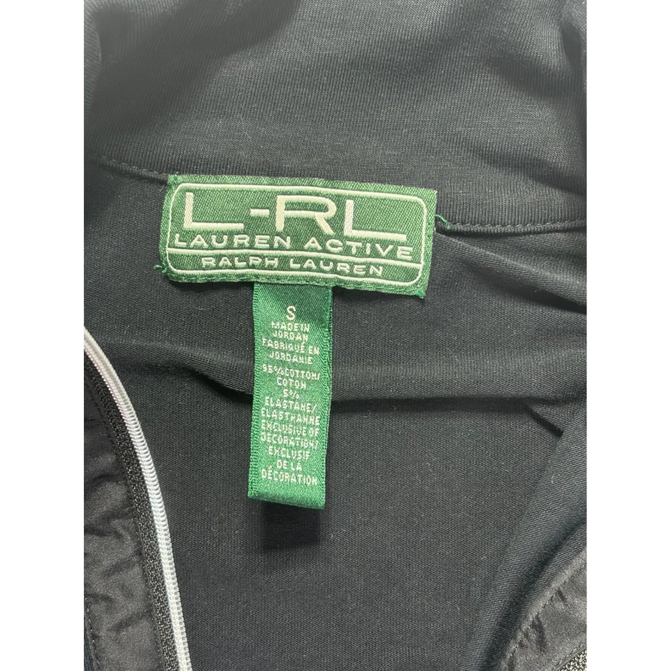 Ralph Lauren RL Active Mujer Negro Gris 1/4 Cremallera Pullover Sudadera Talla S Foto 4 de 4