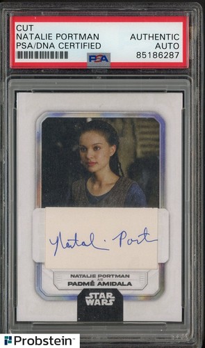 Natalie Portman Signed Star Wars Cut AUTO PSA/DNA Authentic