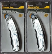 2pc ALLTRADE TRADES PRO RETRACTABLE UTILITY KNIFE QUICK CHANGE BLADE 4 POSITIONS