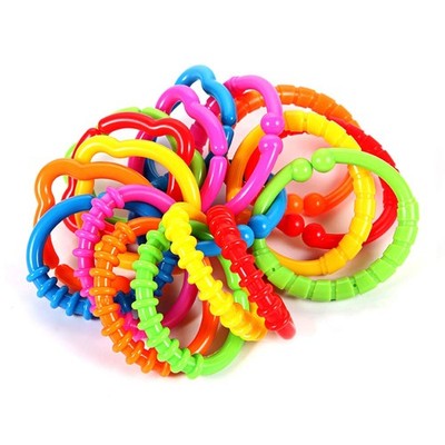 HAHA Baby Link-to-Go Connecting Rings Toy Hanging Stroller Medium, Multicolor 