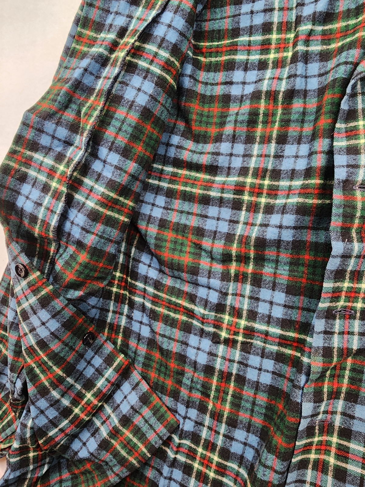 Vintage 60's Pendleton Loop Collar Wool Plaid Shi… - image 6