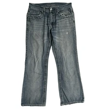 Axe & Crown Men's Slim Bootcut Jeans Size 34x32 Distressed Denim