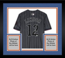 Framed Francisco Lindor Mets Signed Nike City Connect Limited Jersey w/LGM! Insc