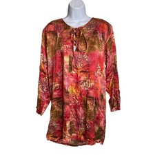 Vintage 90 s Victoria s Secret Gold Label 100 Silk Paisley Tunic Size S Retro