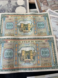 ALGERIA Morocco BANKNOTE ERA BANQUE DE L'ALGERIA 16 Lot Of Paper Money.