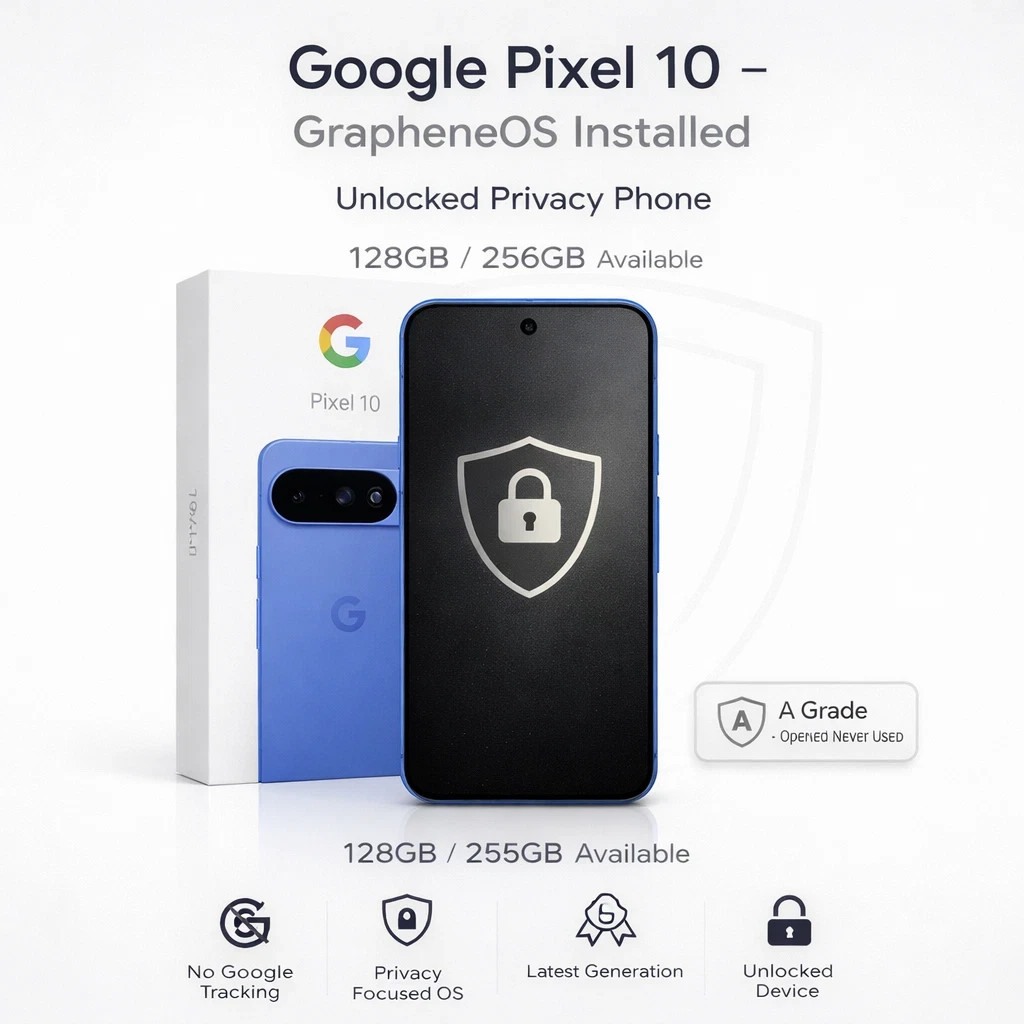 GrapheneOS Encrypted Privacy Phone – Google Pixel 6 to 10 Series