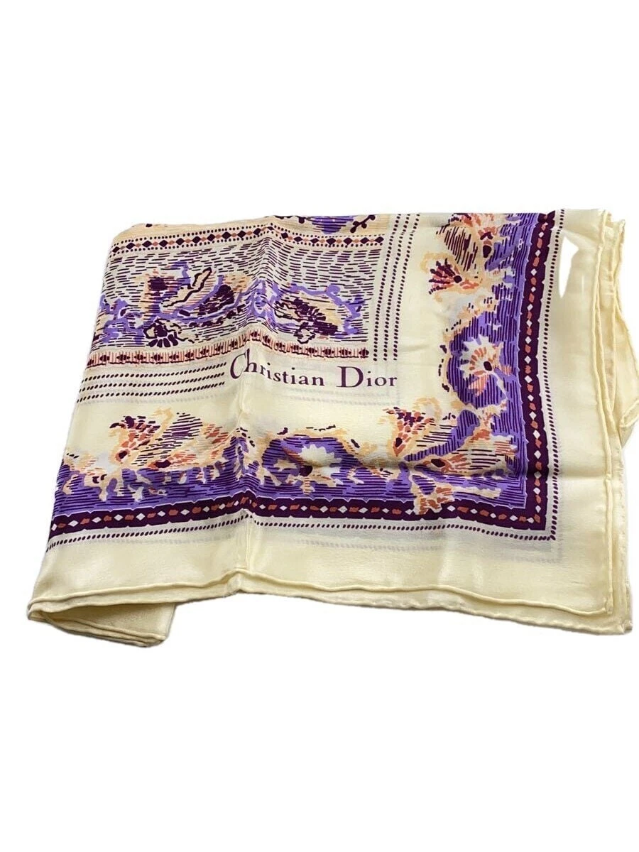 Foulard Christian Dior soie motif IVO all over femme