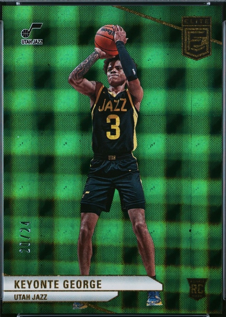 Keyonte George Rookie Rpa 2023-24 Donruss Elite - Rookies Keyonte George #221 Hyper Green ...