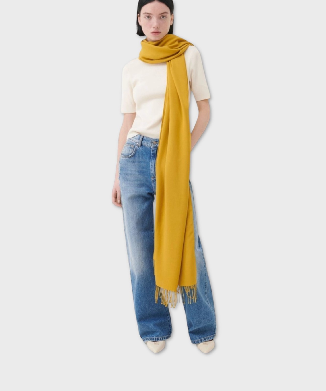 Марелла Эзор Вискозе Шаль унифарбен гелб 2365461135200003 23590₽