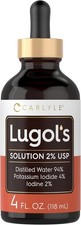 Lugols Iodine 2 Percent 4 Fl Oz  Potassium Iodide and Iodine Solution 2 Liqui