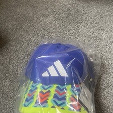 adidas Mens Blue Geometric Pattern Baseball C...